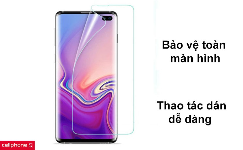 Bảo vệ toàn màn hình, thao tác dán dễ dàng