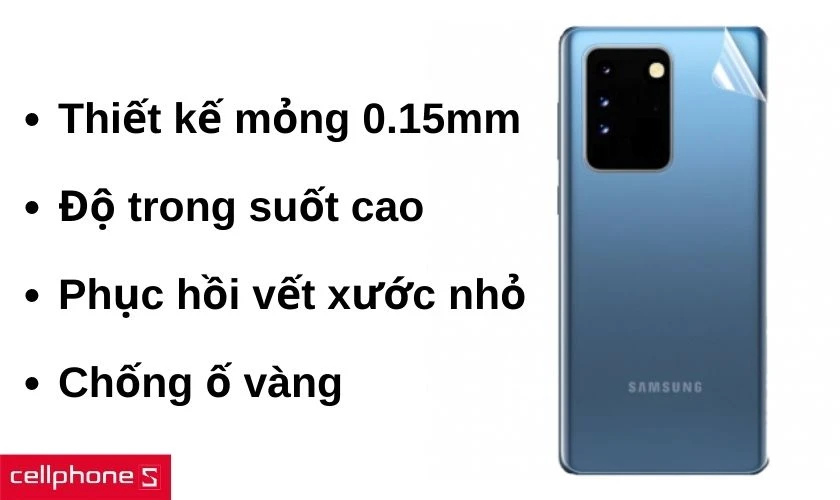 Độ trong suốt cao, chống ố vàng và mỏng 0,15mm