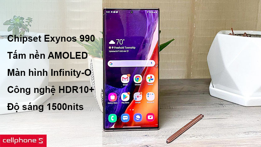 Samsung Galaxy Note 20 – Màn hình Super AMOLED Infinity-O