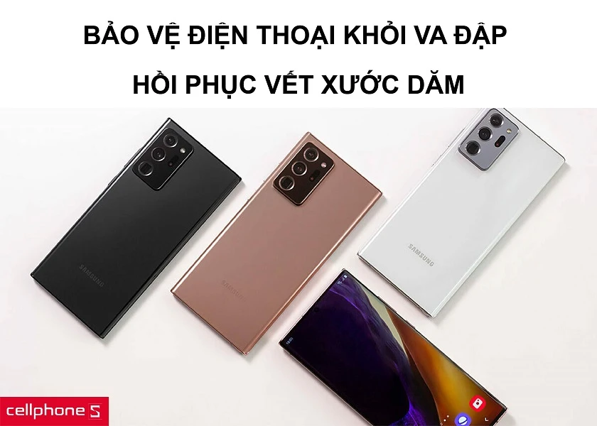 Bảo vệ điện thoại khỏi va đập cùng khả năng phục hồi các vết xước dăm ổn định