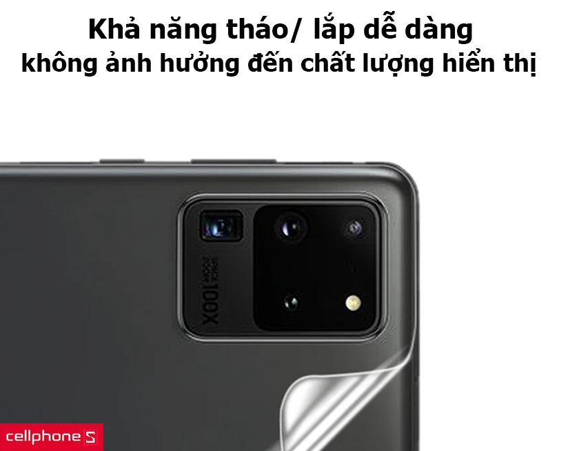 hạn chế bám vân tay, tháo lắp dễ dàng