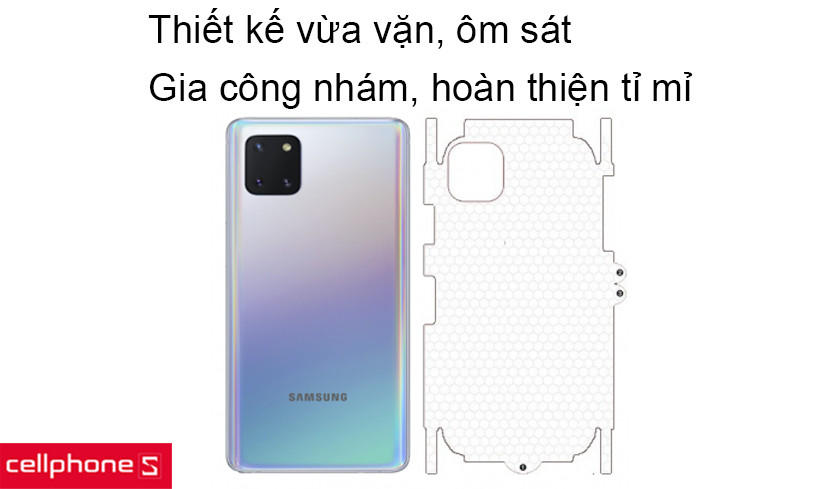 Thiết kế ôm sát thân máy, gia công nhám cho bề mặt sang trọng, dễ cầm nắm