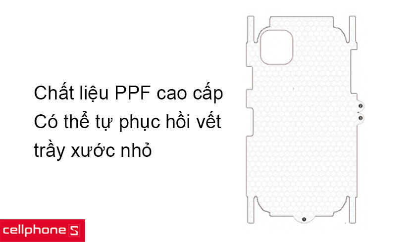 Chất liệu PPF cao cấp giúp chống trầy xước và có khả năng phục hồi vết xước nhỏ