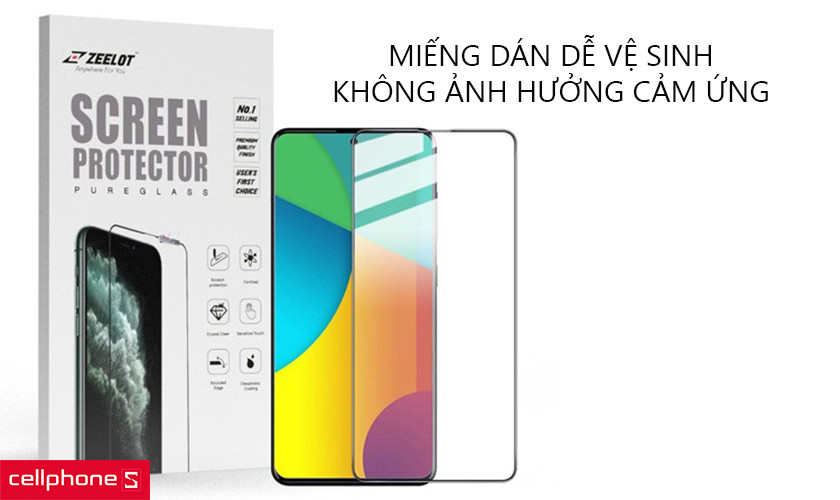 Miếng dán dễ vệ sinh, không ảnh hưởng cảm ứng