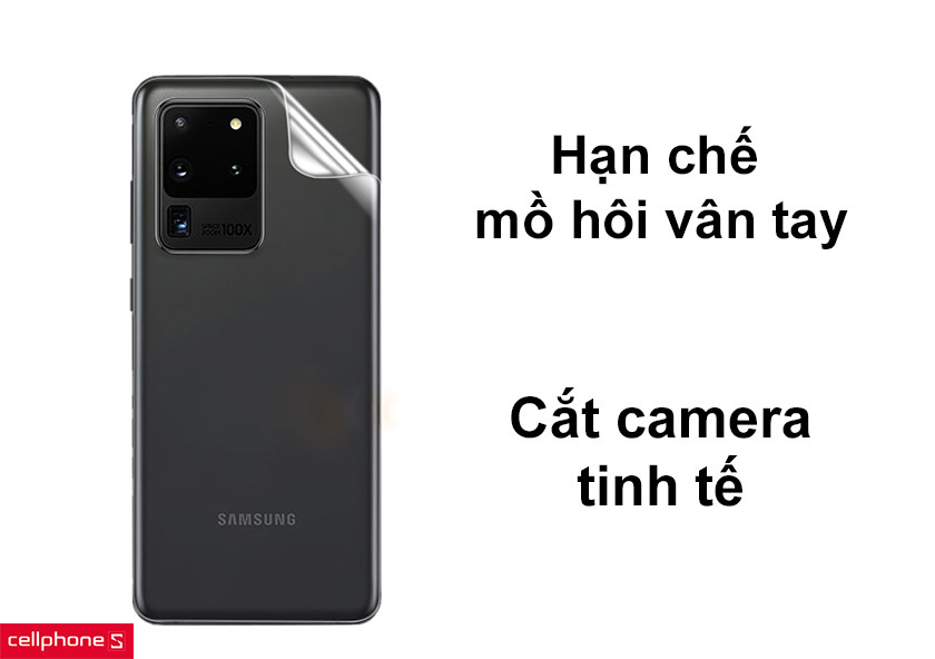 Chất liệu nhựa PPF nhám hạn chế mồ hôi vân tay, cắt camera tinh tế