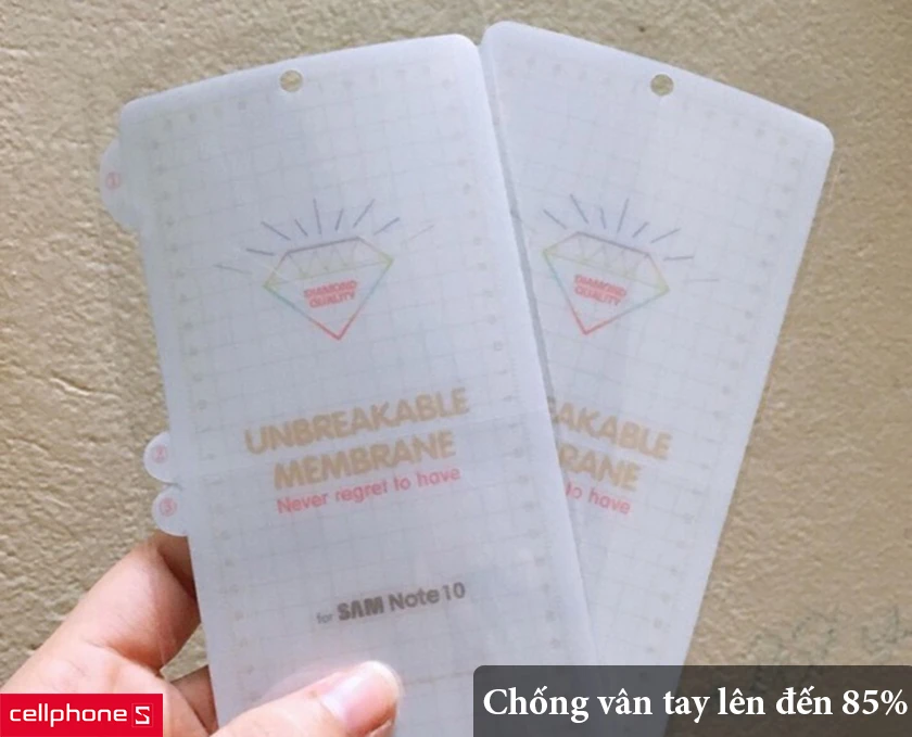 Chống vân tay tốt lên đến 85%