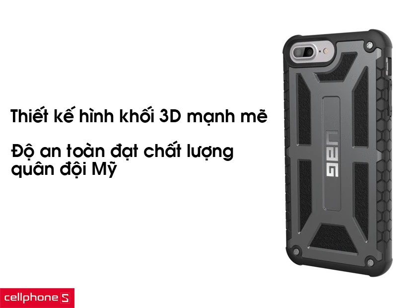 Thiết kế hình khối 3D mạnh mẽ cá tính cùng độ an toàn đạt chất lượng quân đội Mỹ