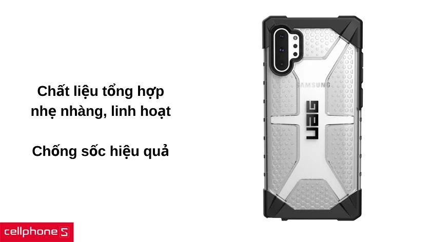Ốp lưng chống sốc UAG Plasma sở hữu thiết kế nhẹ nhàng và chống sốc hiệu quả