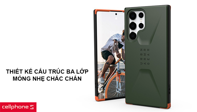 Thiết kế cấu trúc ba lớp, mỏng nhẹ chắc chắn
