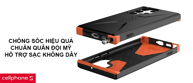 Chống sốc hiệu quả chuẩn quân đội Mỹ, hỗ trợ sạc không dây