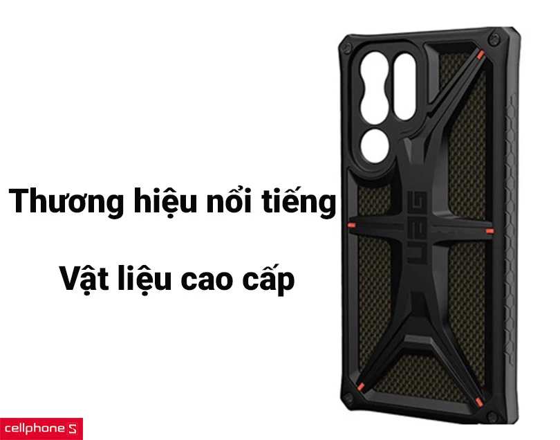 Ốp lưng Samsung Galaxy S22 Ultra UAG chống sốc Monarch Kevlar Black