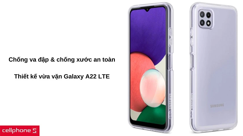 Ốp lưng Samsung Galaxy A22 LTE Soft Clear Cover