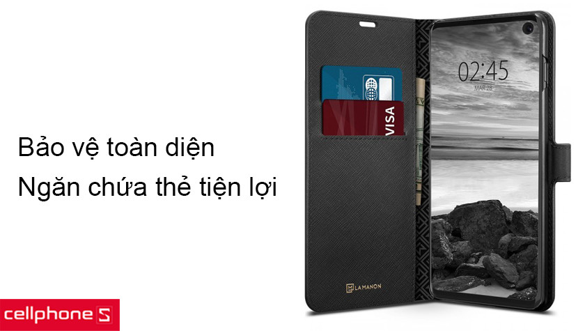 Chế độ trượt giúp xem video tốt hơn, lỗ loa khoét mặt trước giúp trò chuyện mà không cần mở bao da