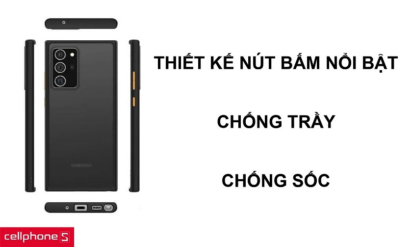 Thiết kế phần nút bấm với phần màu nổi bật cùng việc chống trầy và chống sốc