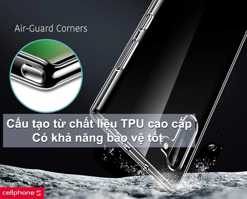 ESR Slim Clear Glass cho Galaxy Note 10 - Cấu tạo từ chất liệu TPU cao cấp, có khả năng bảo vệ tốt