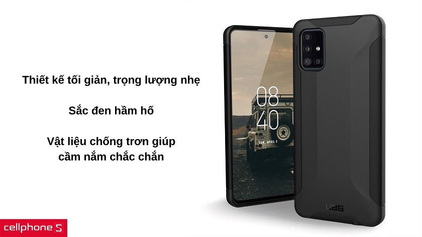 Thiết kế tối giản với màu đen hầm hố, sử dụng vật liệu chống trơn cầm nắm chắc chắn