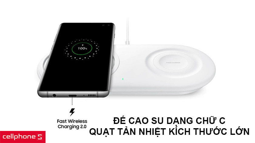 chân đế cao su chắc chắn, khe tản nhiệt tiện lợi