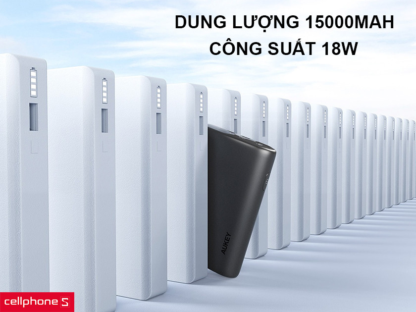 Công suất 18w dung lượng 15000mAh