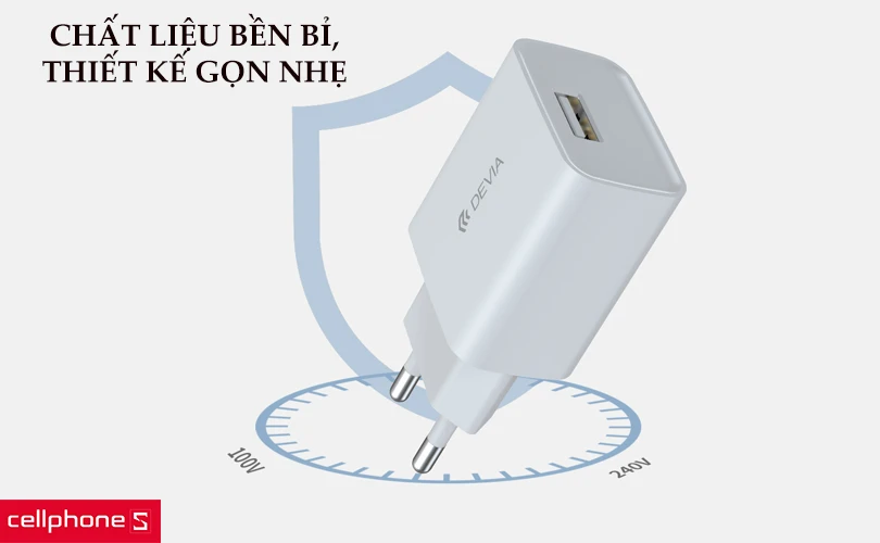 Sạc DEVIA Smart series 1 cổng EU V2