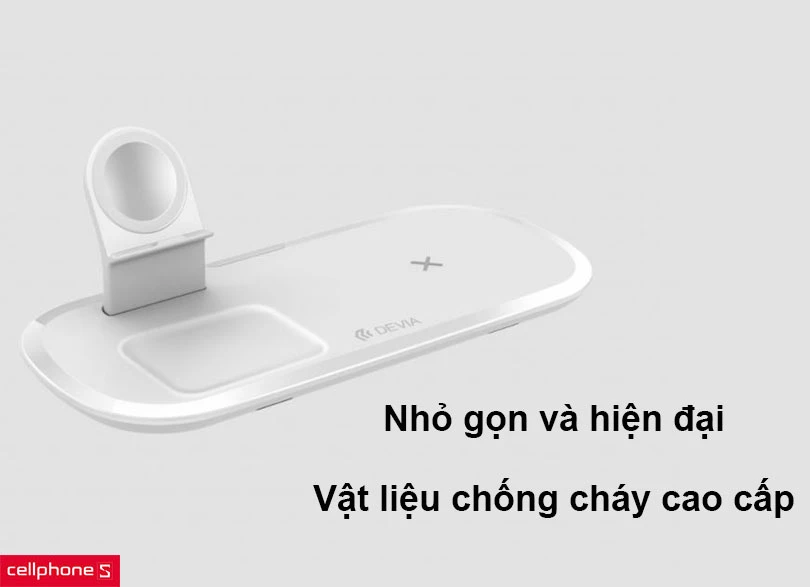 Sạc Devia Smart Series 3 trong 1 (iPhone, Watch, Earphone)