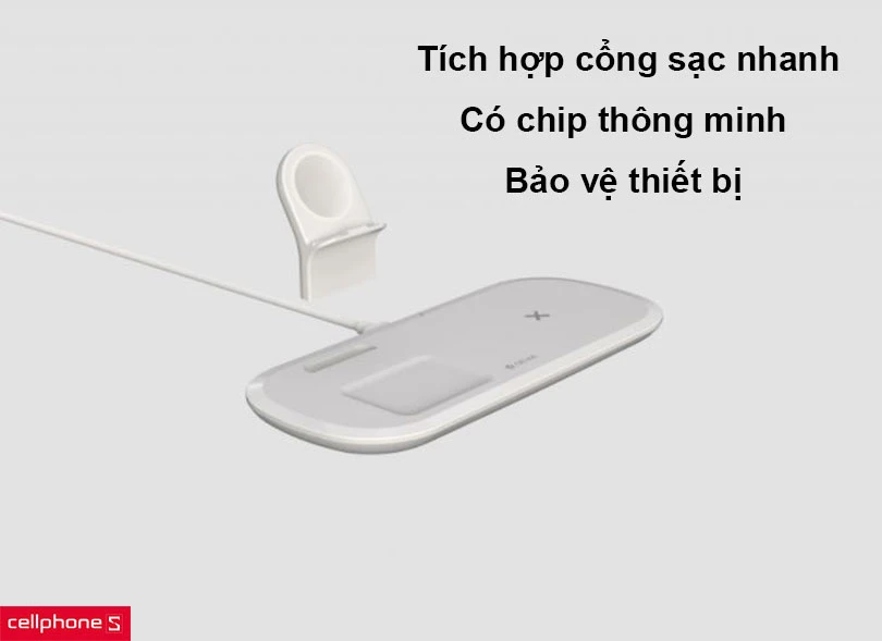 Sạc Devia Smart Series 3 trong 1 (iPhone, Watch, Earphone)