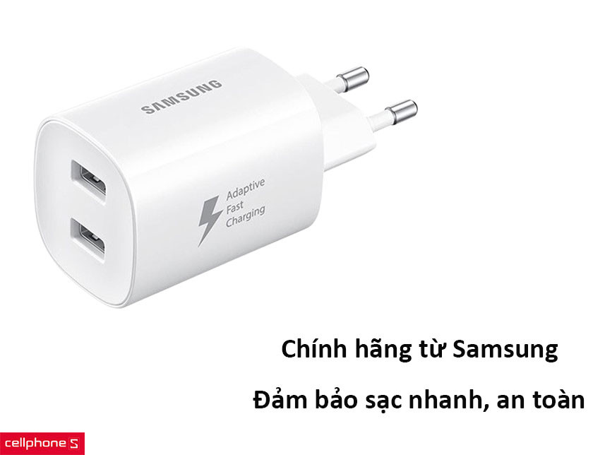 Củ sạc nhanh Samsung EP-TA210 2 cổng 35W  