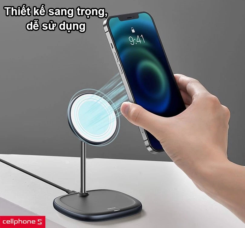 Đế sạc không dây Baseus Swan Magnetic Bracket cho iPhone 12 Series