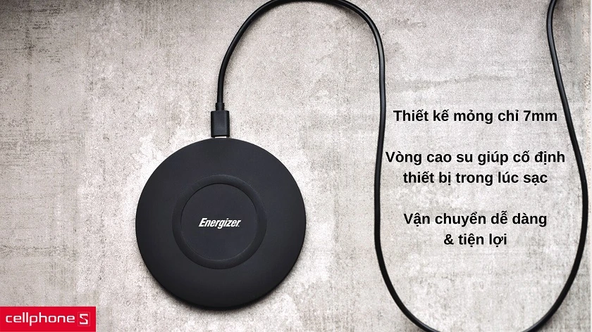 Đế sạc không dây Energizer WCP105BK