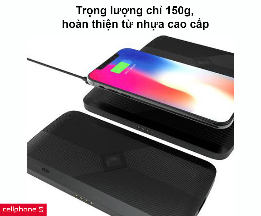 Trọng lượng chỉ 150g, hoàn thiện từ nhựa cao cấp