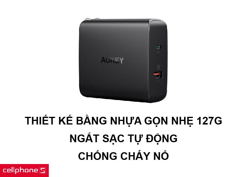 Thiết kế bằng nhựa cao cấp, gọn nhẹ cùng khả năng chống cháy nổ tốt