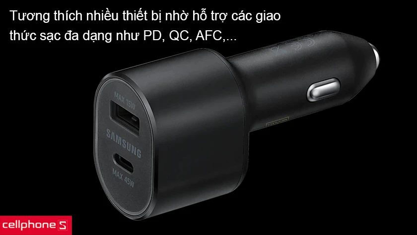 Sạc đôi ô tô Samsung L5300 2 cổng 45W và 15W 