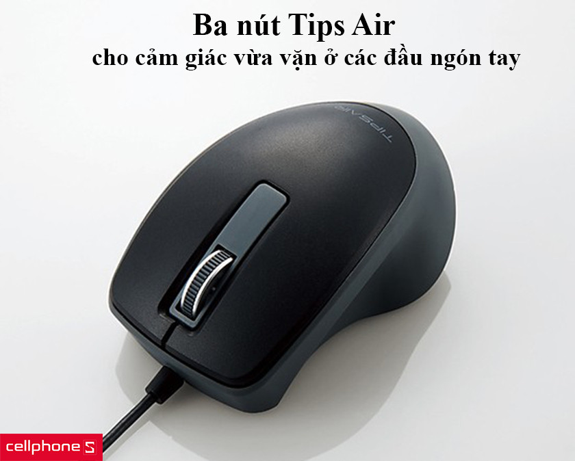 Ba nút Tips Air, viền cao su tạo độ thoải mái