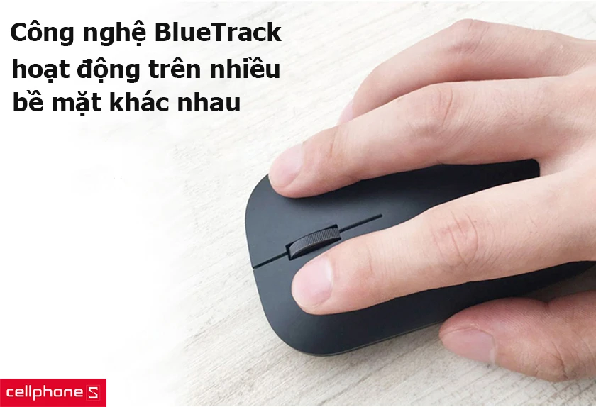 công nghệ BlueTrack hoạt động bất kỳ mặt phẳng nào