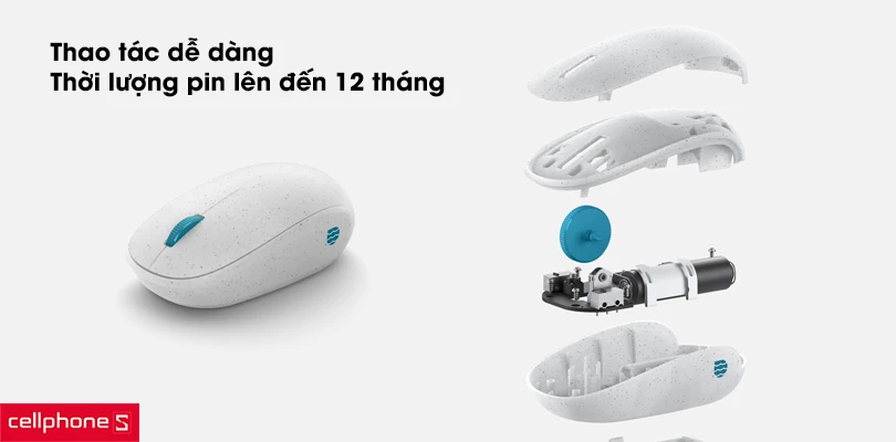 Thao tác cực kỳ dễ dàng, thời lượng pin lên đến 12 tháng