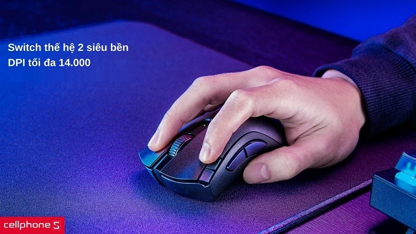 Chuột gaming không dây Razer DeathAdder V2 X HyperSpeed Ergonimic