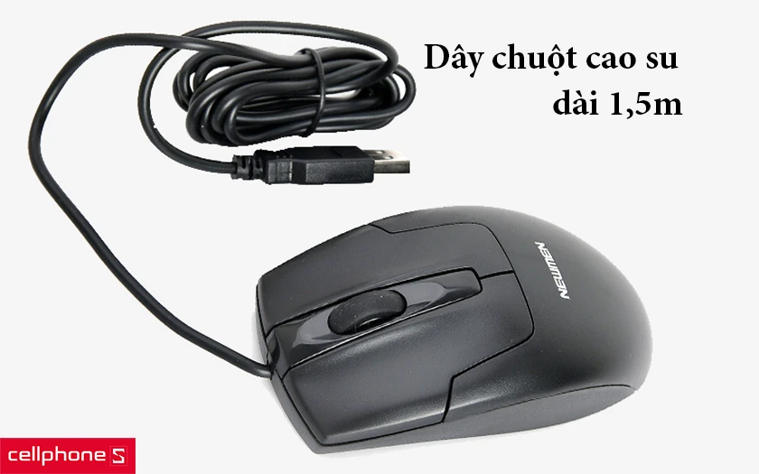 cuộn chuột thì được làm bằng cao su nhám 