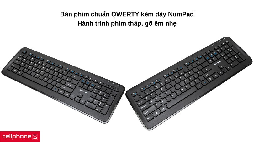 Bàn phím tinh tế, nhạy êm