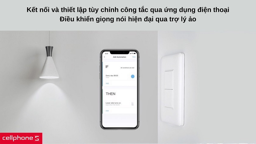 Thiết lập điều chỉnh qua ứng dụng điện thoại, điều khiển giọng nói thông minh và hiện đại