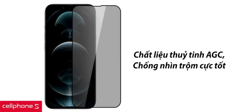 Dán cường lực chống nhìn trộm iPhone 13 mini ANANK