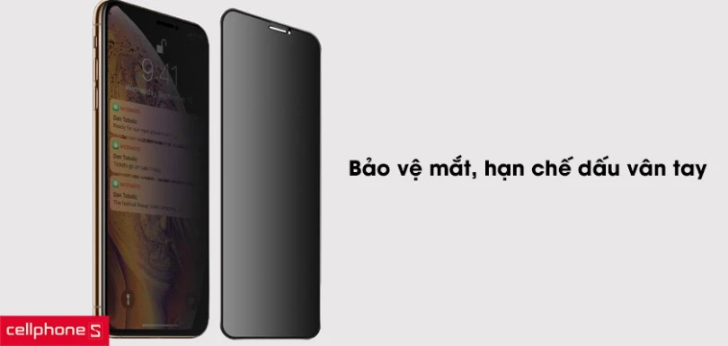 Dán cường lực chống nhìn trộm iPhone 13 Pro Max Mipow Premium Privacy