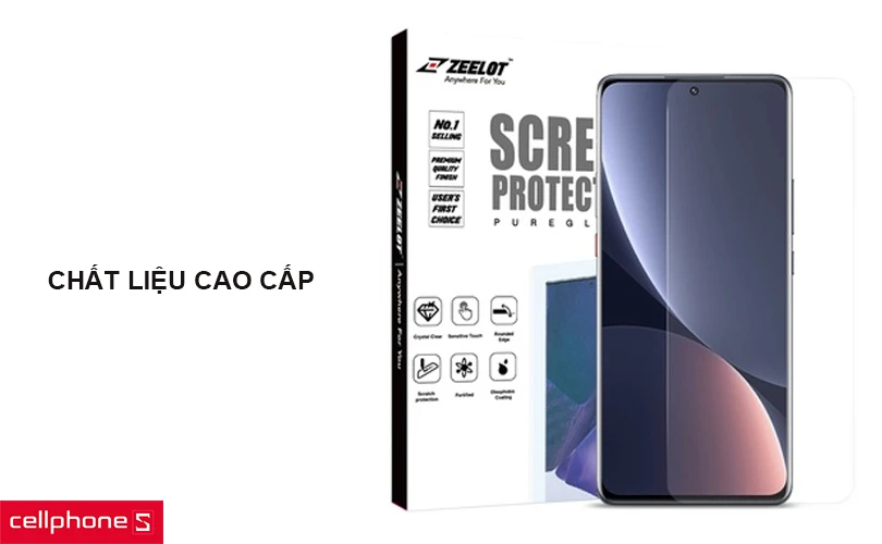 Miếng dán cường lực full màn hình Xiaomi 12 Pro UV Loca Zeelot