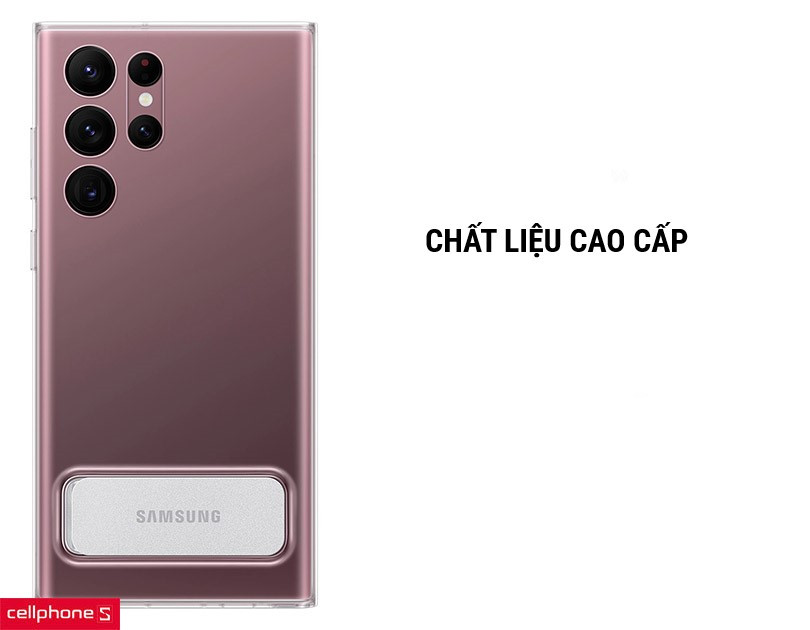 Ốp lưng Samsung Galaxy S22 Ultra Clear Standing Transparency