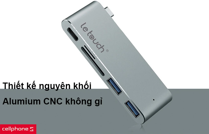 Thiết kế nhỏ gọn, tiện lợi cùng chất liệu nhôm Alumium bền bỉ, sang trọng