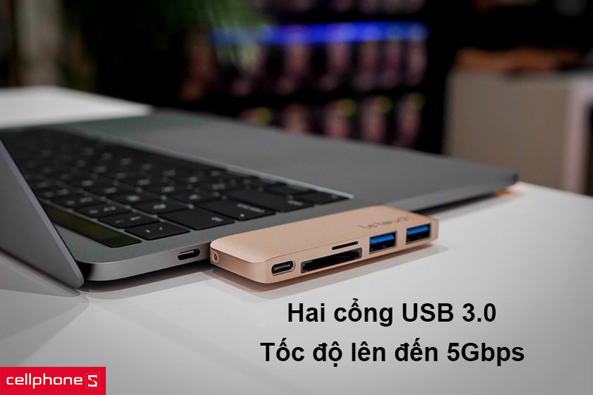 Hai cổng USB 3.0 cho tốc độ lên đến 5Gbps