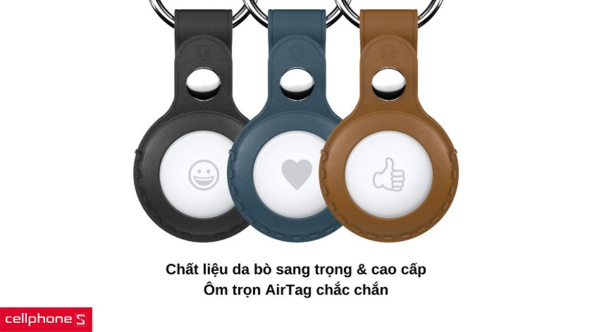 Dây đeo AirTag Switcheasy Wrap Leather Key Ring