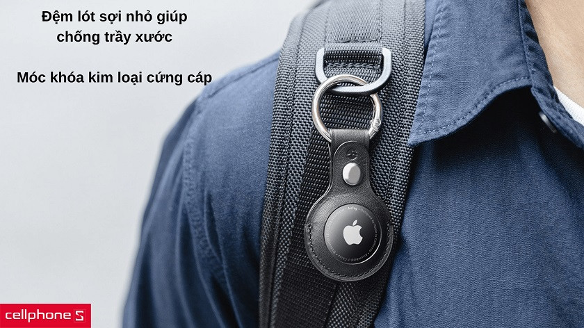 Dây đeo AirTag Switcheasy Wrap Leather Key Ring