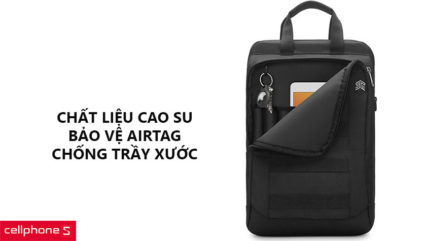 Chất liệu cao su linh hoạt giúp bảo vệ AirTag, chống trầy xước