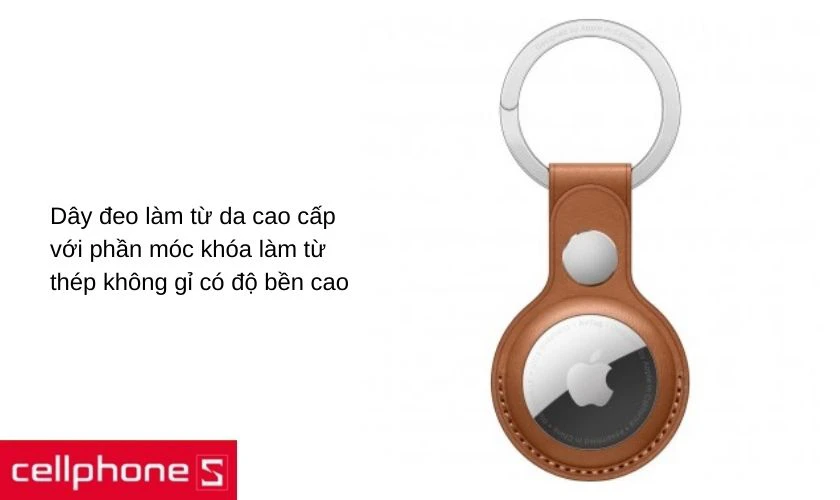 Dây đeo Apple AirTag Leather Key Ring 
