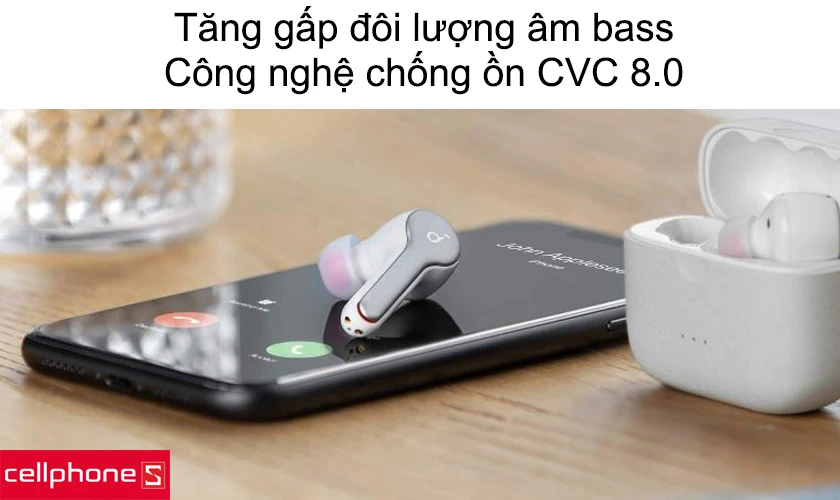 Tăng gấp đôi lượng âm bass, công nghệ chống ồn CVC 8.0