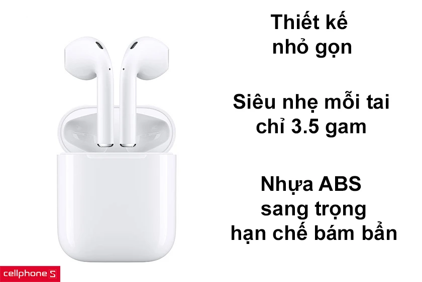 Thiết kế nhỏ gọn trọng lượng siêu nhẹ chỉ 3.5 gam, chất liệu nhựa ABS sang trọng hạn chế bám bẩn